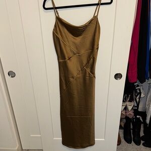 Elegant Gold Slip Dress